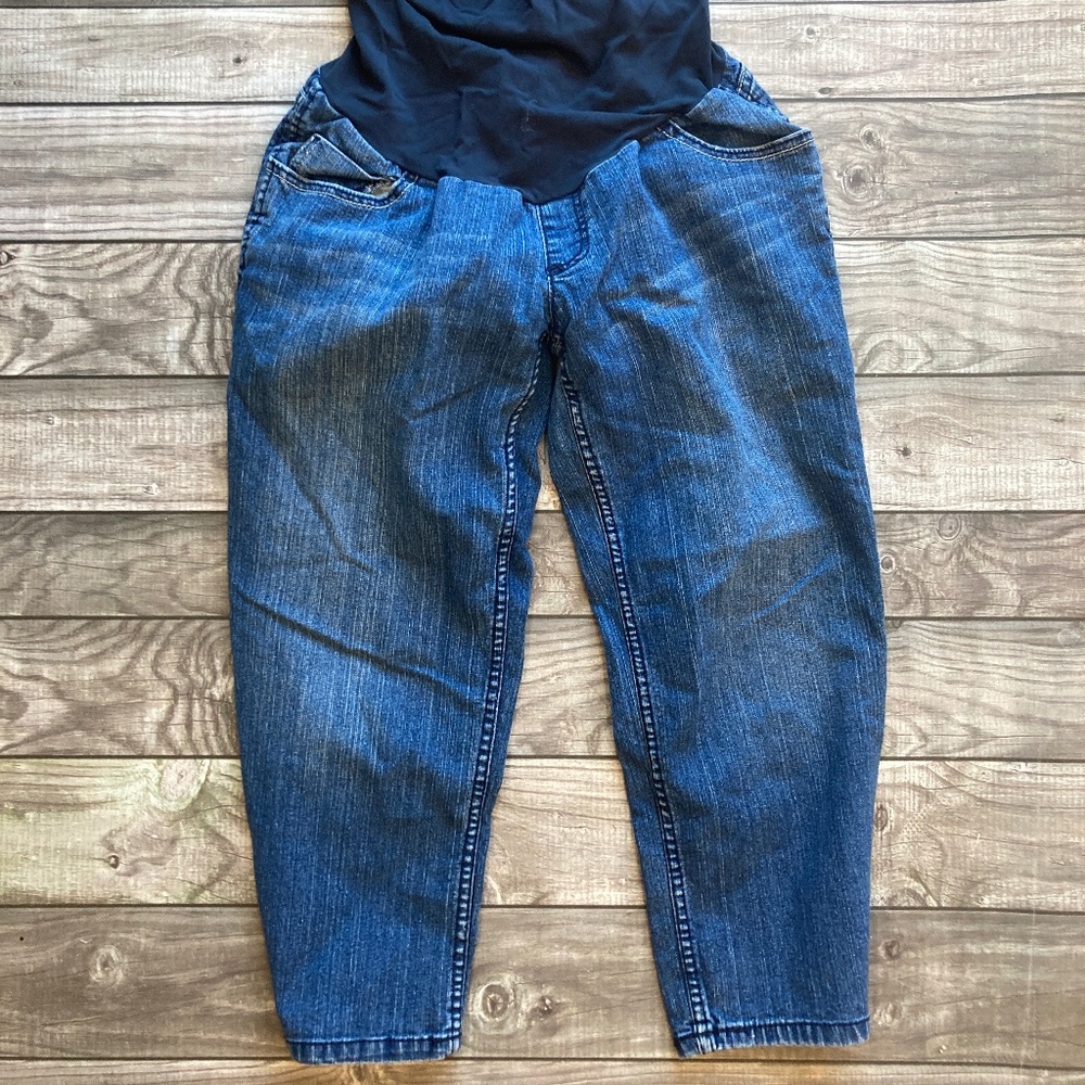 Oh Baby Motherhood Maternity Blue Jean Capris Size Small